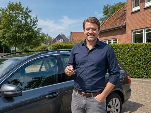 Verkäufer aus Dülmen mit dem verkauften Fahrzeug