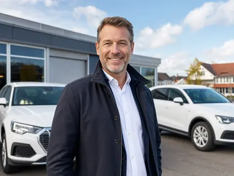 Verkäufer aus Reken mit dem verkauften Fahrzeug