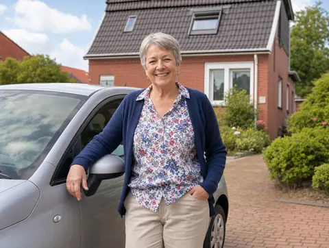 Verkäufer aus Billerbeck mit dem verkauften Fahrzeug