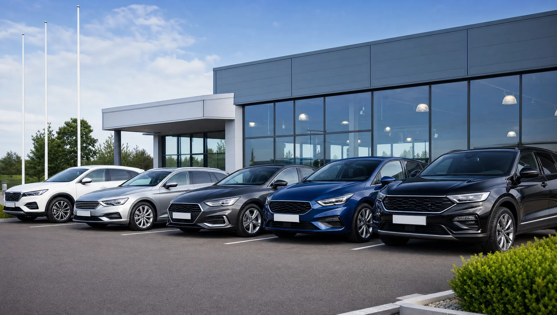 Angekaufte Fahrzeuge vor dem Autohaus – Autoankauf Dülmen